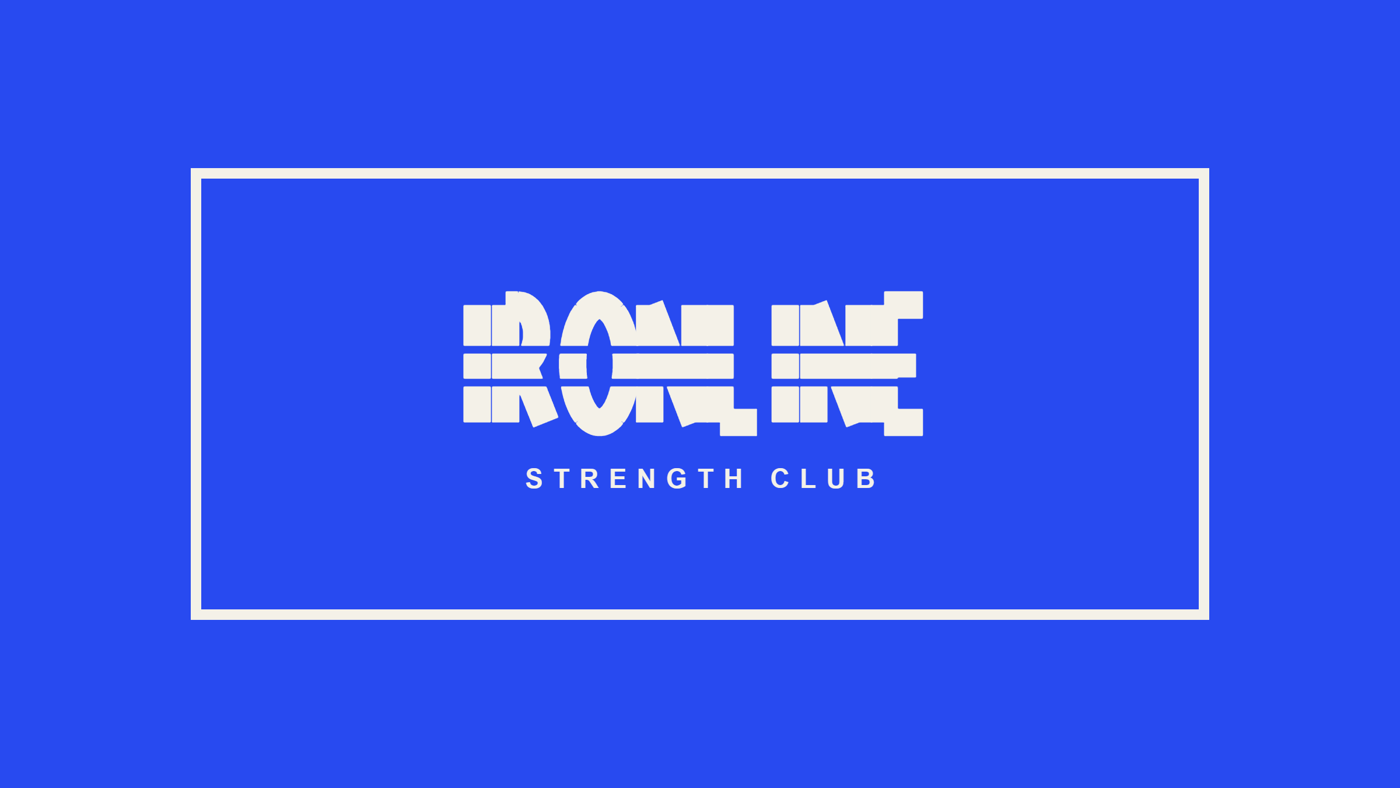 Ironline Strength Club gym logo, set in Cargo Stencil